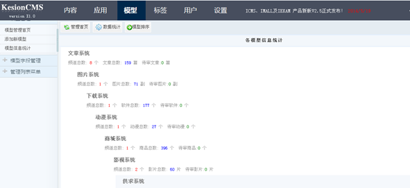 2.3 模子统计 2.3 模子统计